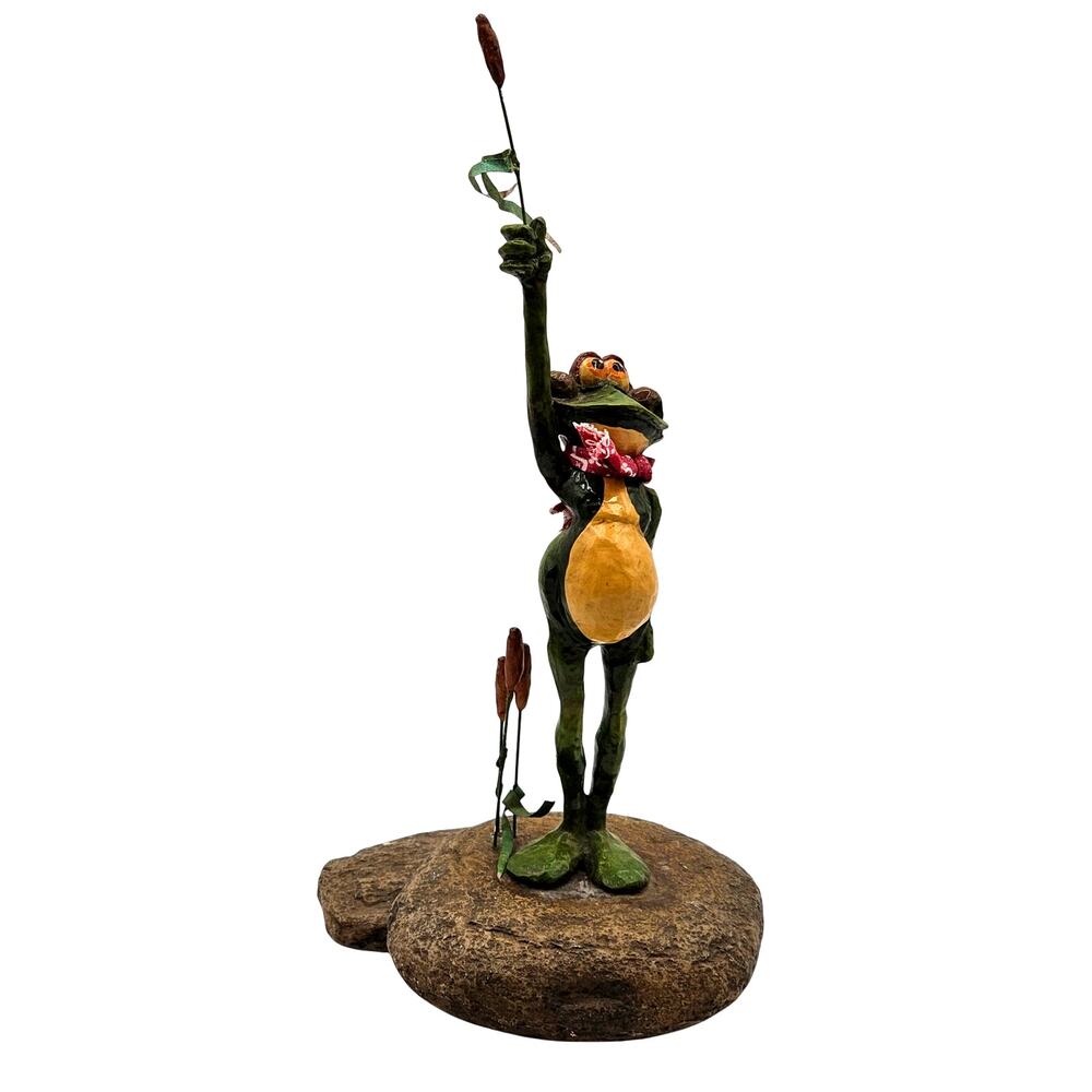 B.J. Jones Redneck Frog Figurine Signed Limited Edition 1809/5000 Whimsical